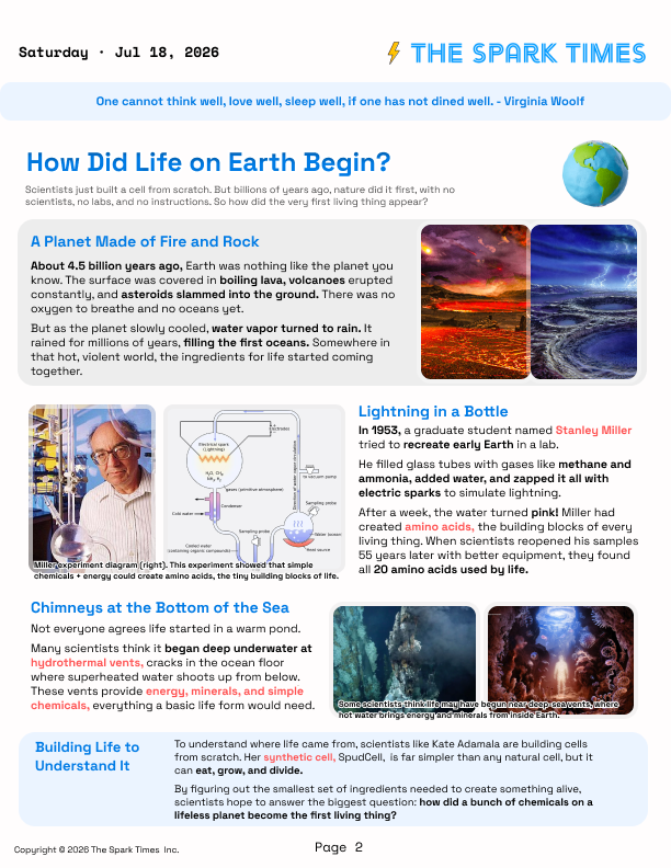 The Spark Times deep dive page preview